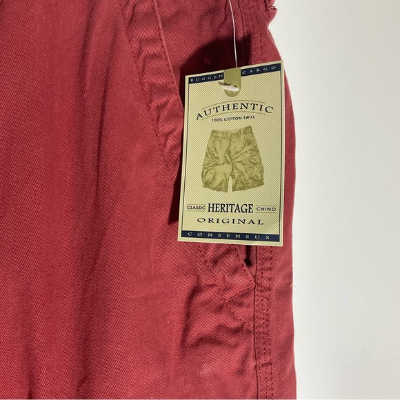 Heritage Consensus Authentic Rugged Cargo 100% Cotton Classic Chino Shorts Sz 42 - Picture 12 of 16